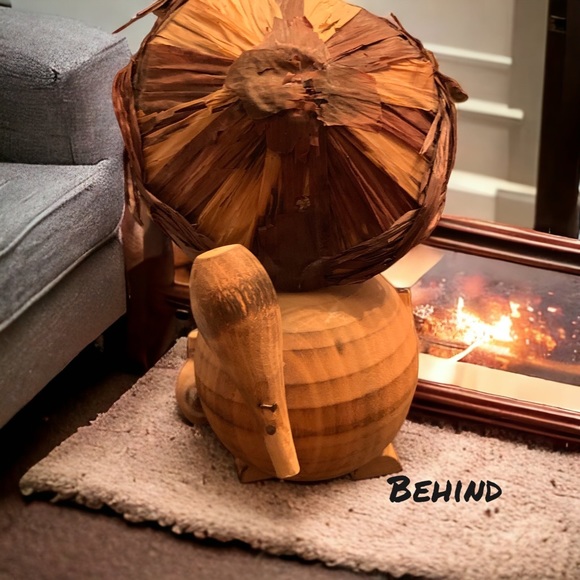 Kokeshi Moose and baby figure. Made in Japan. Natural materials. - Picture 4 of 4